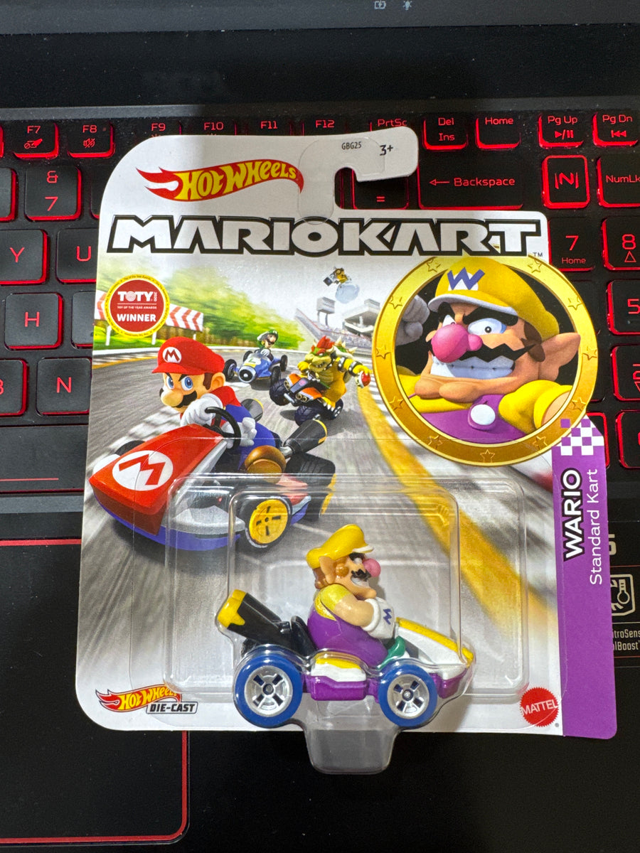 Hot Wheels Mario Kart – Wario Modellauto, Maßstab 1:64, Für Sammler & Spiel
