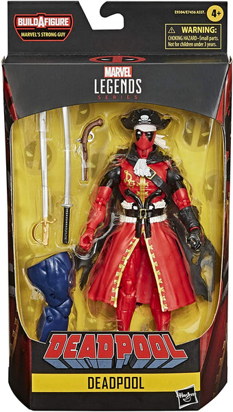 Hasbro Marvel Legends Series 6-inch Deadpool Collection Deadpool Action Figure (Pirate) Toy Premium Design and 3 Accessories