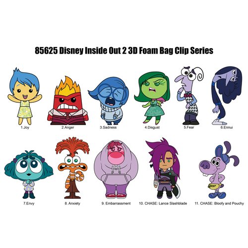 Inside Out Series 2 3D Foam Bag Clip Series 53 - One Mystery Figure (Pre-Order)