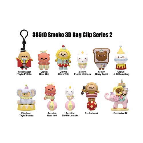 Smoko Series 2 3D Foam Bag Clip - One Mystery Figure (Pre-Order)