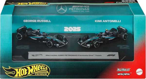 Hot Wheels Premium Mercedes-AMG Petronas Formula One Team Die Cast Car Set