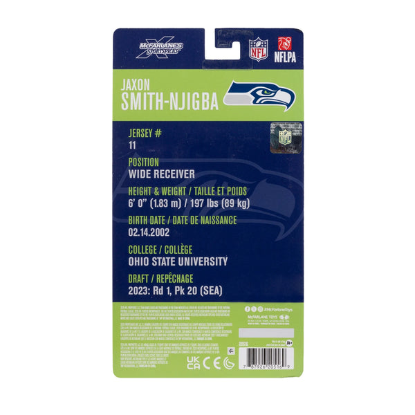 NFL McFarlane's SportsPicks Seattle Seahawks Jaxon Smith-Njigba 6-Inch Action Figure (Pre-Order)