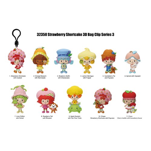 Strawberry Shortcake Series 3 3D Foam Bag Clip - One Mystery Figure (Pre-Order)