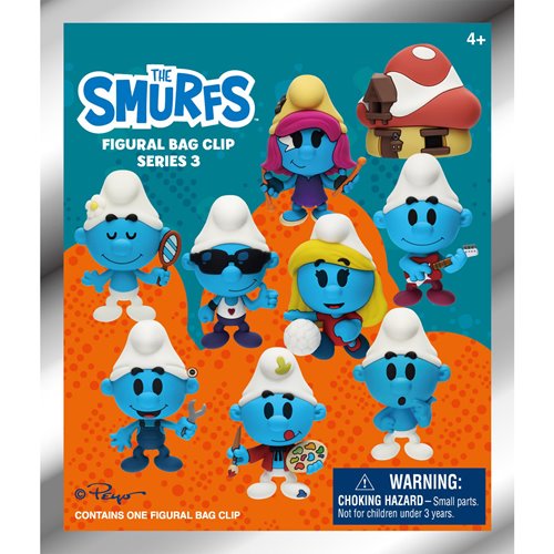 The Smurfs Series 3 3D Foam Bag Clip - One Mystery Figure (Pre-Order)