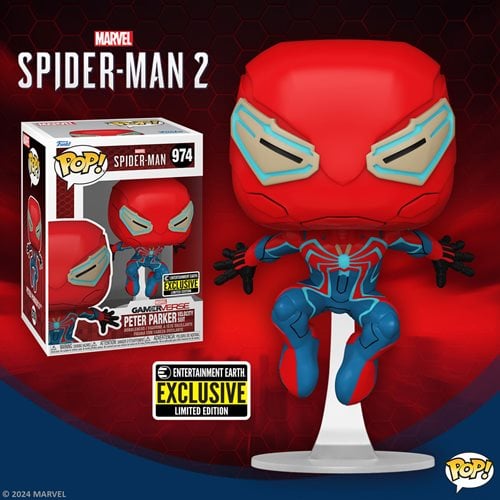 Funko Pop! Games : Spider-Man 2 - Peter Parker Velocity Suit #974 - Entertainment Earth Exclusive