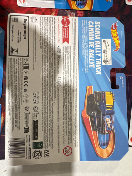 Hot Wheels Track Fleet - Scania Rally Truck (Blue)