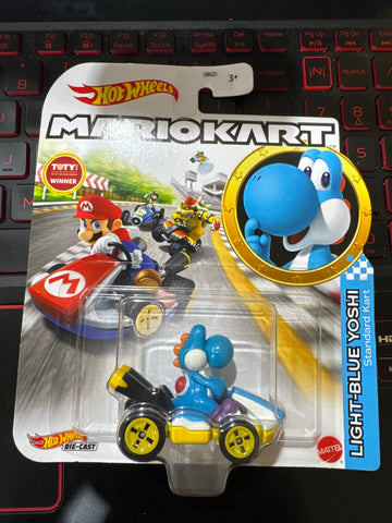 Hot Wheels - Mario Kart - Light-Blue Yoshi - Standard Kart