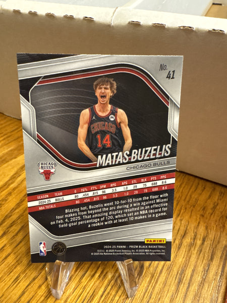 2024-25 Panini Prizm Black #41 Matas Buzelis