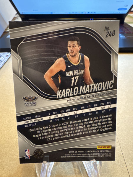 2024-25 Panini Prizm Black #248 Karlo Matkovic