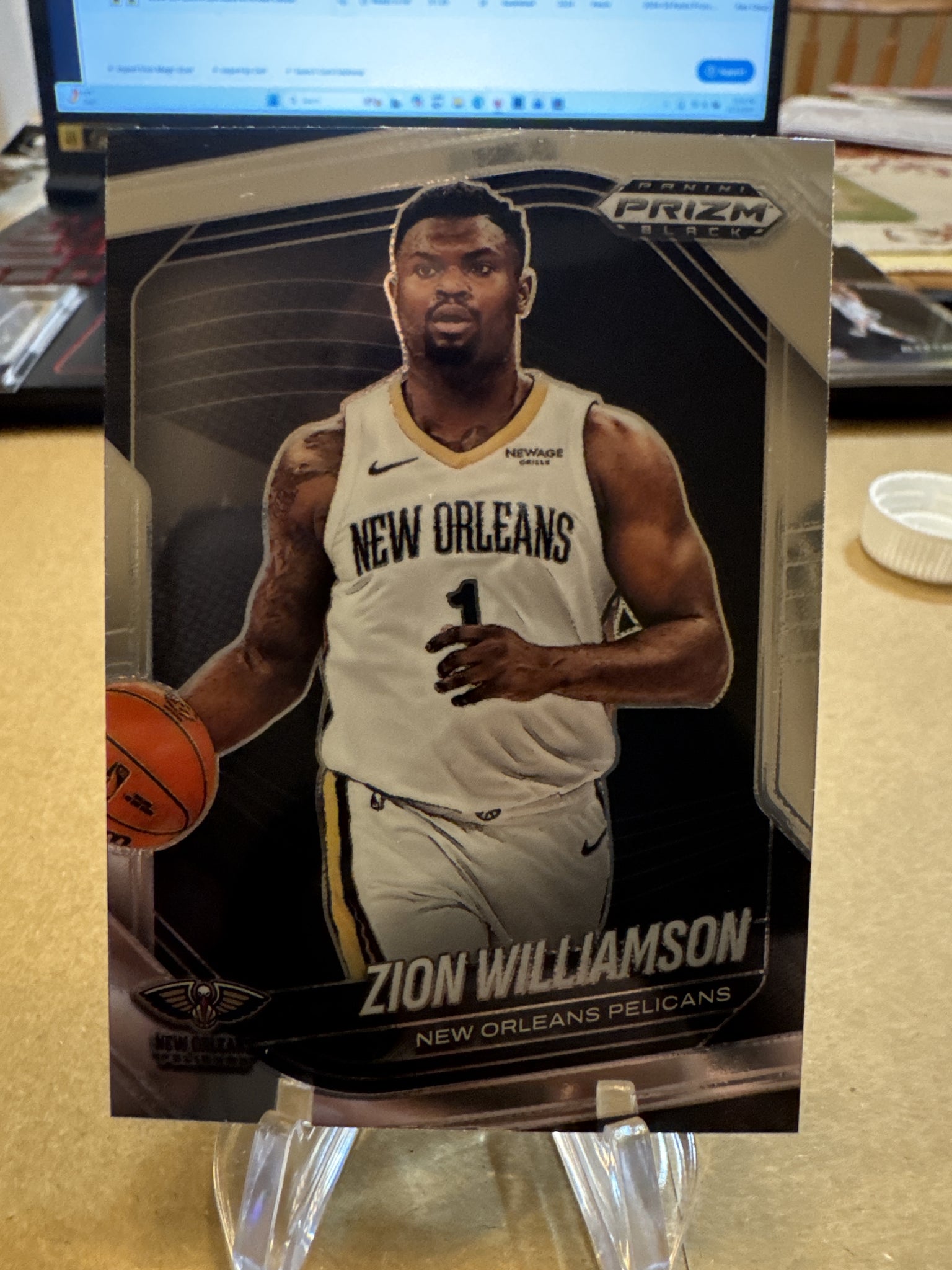 2024-25 Panini Prizm Black #136 Zion Williamson