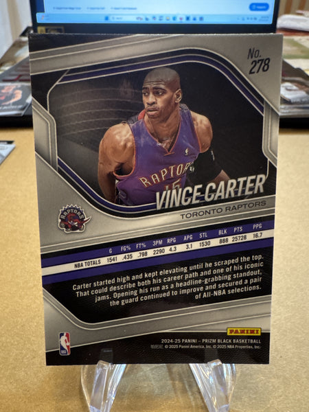 2024-25 Panini Prizm Black #278 Vince Carter