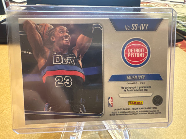 2024-25 Prizm Black Jaden Ivey Sensational Signatures Auto #SS-IVY