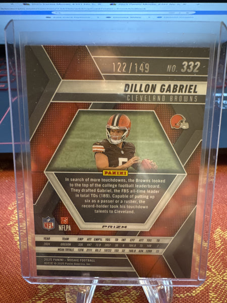 2025 Panini Mosaic #332 Dillon Gabriel Silver Knight #122/149