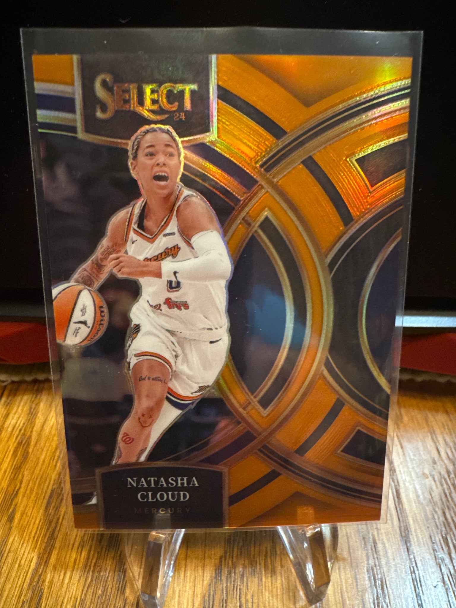 2024 Panini Select WNBA #115 Natasha Cloud Prizms Orange #019/125