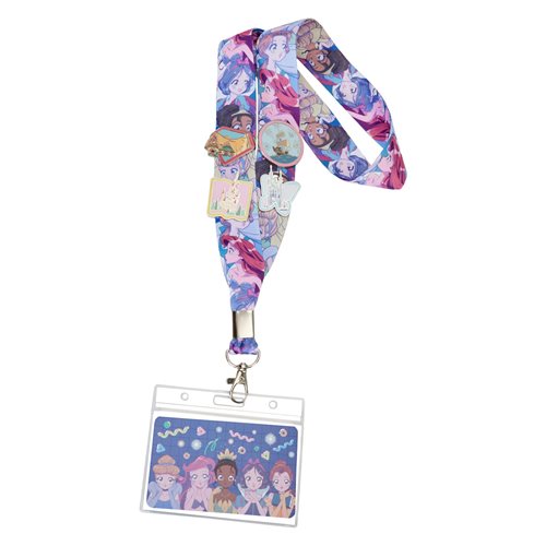 Loungefly - Disney Princess Manga Style Lanyard with Pins and Cardholder