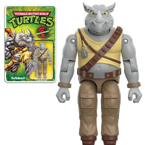 Teenage Mutant Ninja Turtles Rocksteady 3 3/4-Inch ReAction+ Figure (Pre-Order)
