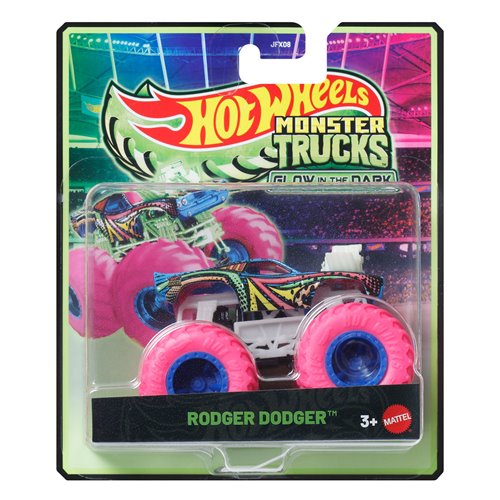 Hot Wheels Monster Trucks Glow-in-the-Dark 1:64 Scale Vehicle - Rodger Dodger
