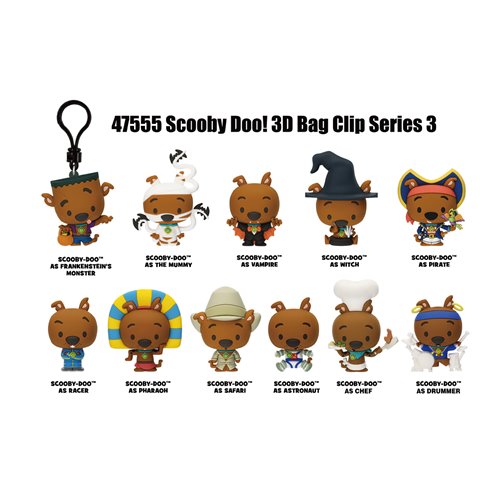 Scooby-Doo Halloween Series 3 3D Foam Bag Clip - One Mystery Figure (Pre-Order)