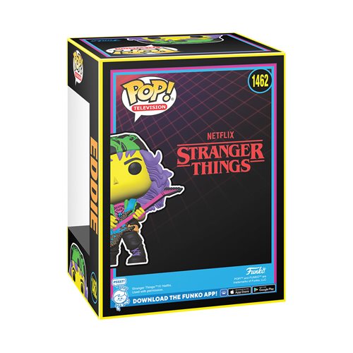 Funko Pop! Television: Stranger Things - Eddie with Guitar Blacklight #1462 (Entertainment Earth Exclusive)