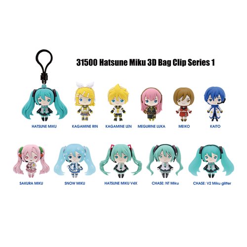 Vocaloid Hatsune Miku Series 1 3D Foam Bag Clip - One Mystery Figure (Pre-Order)