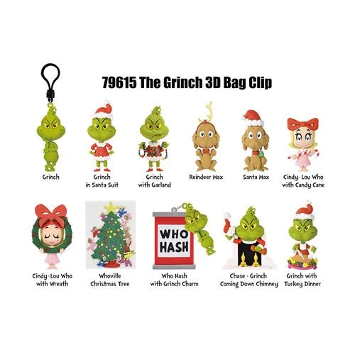 Grinch Series 1 3D Foam Bag Clip - One Mystery Figure (Pre-Order)