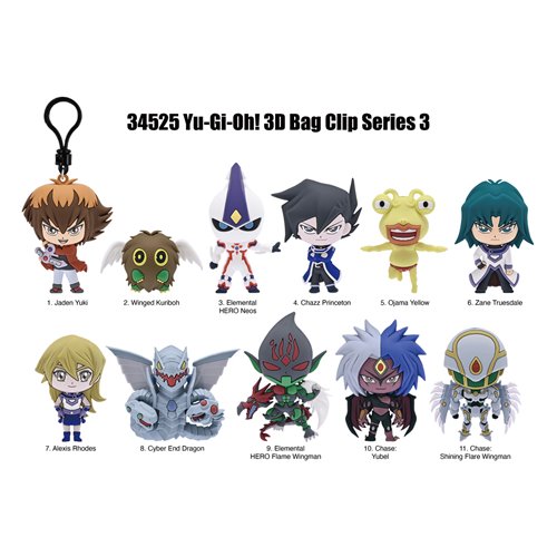 Yu-Gi-Oh! Series 3 3D Foam Bag Clip - One Mystery Figure (Pre-Order)
