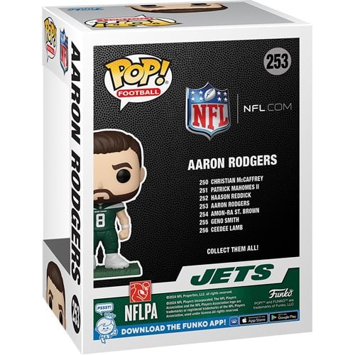 Funko Pop! NFL: Aaron Rodgers #253 (Jets) (Pre-Order)