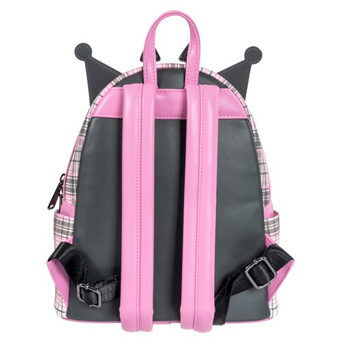 Sanrio Kuromi Flames and Plaid Mini-Backpack - Entertainment Earth Exclusive