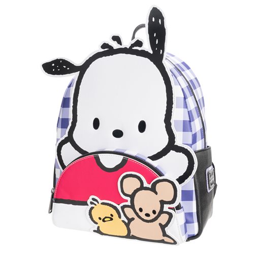 Loungefly -   Sanrio Pochacco Cosplay Plaid Mini-Backpack - Entertainment Earth Exclusive