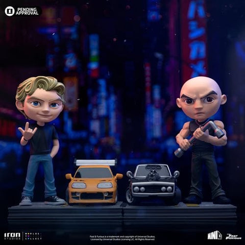 Fast and Furious Brian O'Conner & Dominic Toretto Limited Edition MiniCo Vinyl Figures (Set of 2)