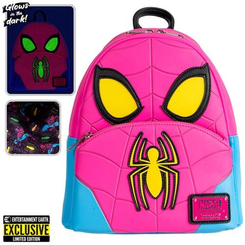 Loungefly -  Marvel Spider-Man Cosplay Glow-in-the-Dark Mini-Backpack - Entertainment Earth Exclusive