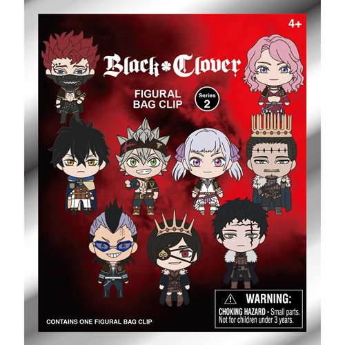 Black Clover Series 2 3D Foam Bag Clip - One Mystery Figure (Pre-Order)