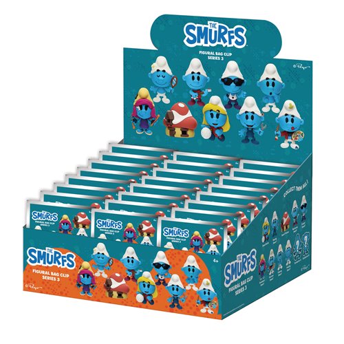 The Smurfs Series 3 3D Foam Bag Clip - One Mystery Figure (Pre-Order)
