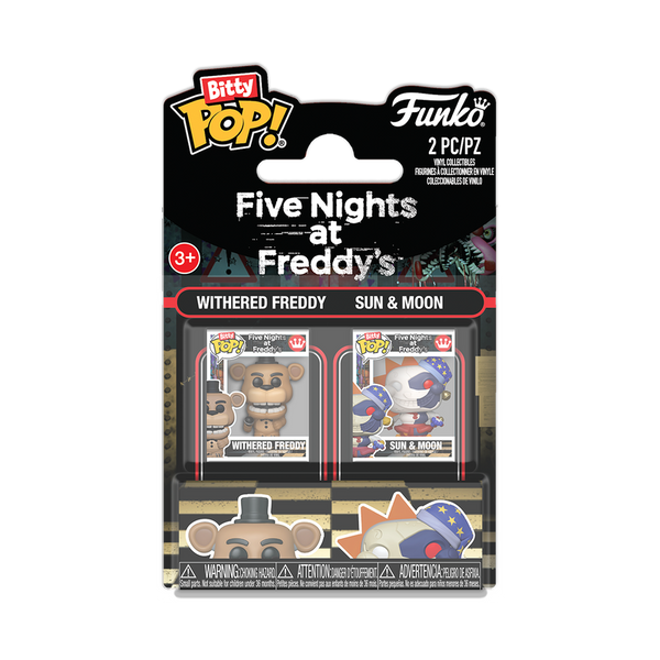 Five Nights at Freddys Withered Freddy & Sun Moon Funko Bitty Pop! Mini-Figure 2-Pack (Pre-Order)