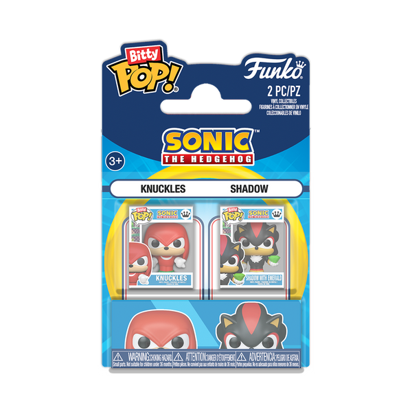 Sonic the Hedgehog Knuckles & Shadow with Emerald Funko Bitty Pop! Mini-Figure 2-Pack (Pre-Order)