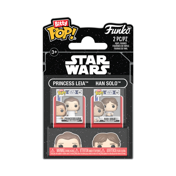 Star Wars: The Empire Strikes Back Princess Leia and Han Solo Funko Bitty Pop! Mini-Figure 2-Pack