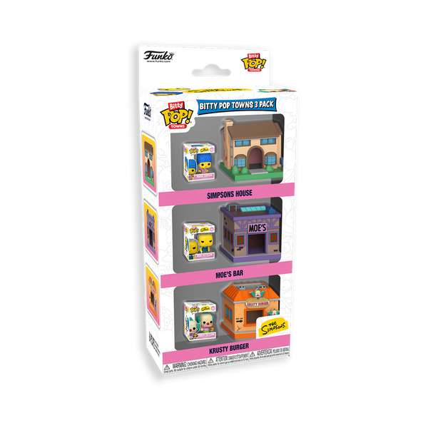 The Simpsons Springfield Funko Bitty Pop! Town 3-Pack - Specialty (Pre-Order)
