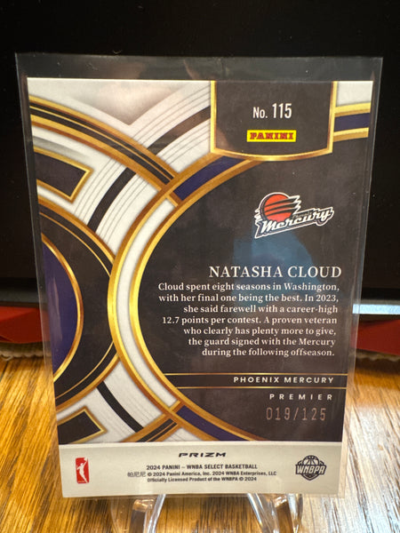 2024 Panini Select WNBA #115 Natasha Cloud Prizms Orange #019/125