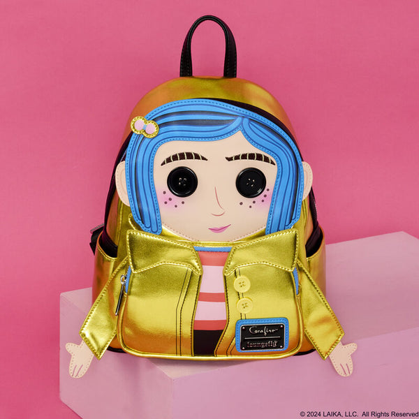 Loungefly - Coraline 15th Anniversary Laika Doll Metallic Cosplay Mini Backpack (Pre-Order)