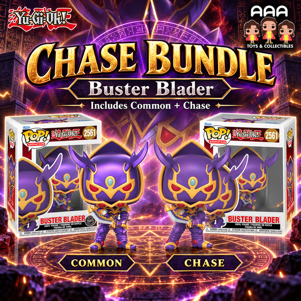 Yu-Gi-Oh! Buster Blader Funko Pop! Vinyl Figure #2561 - Metallic Chase Bundle (Pre-Order)