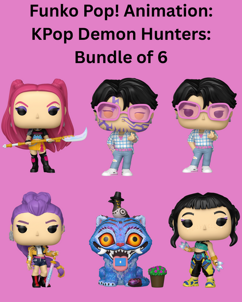 Funko Pop! Animation: KPop Demon Hunters - Bundle of 6 (5 Commons & 1 Chase) (Pre-Order)