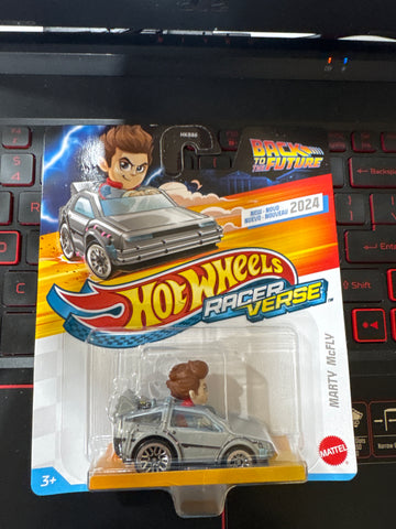 Hot Wheels Racerverse - Back to the Future Marty McFly in in Delorean