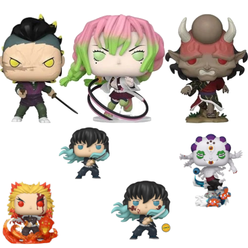 Funko Pop! Animation: Demon Slayer - Bundle of 4 Common Pops!, 1 Pop! Plus, 1 Pop! Premium, & 1 Chase (Pre-Order)