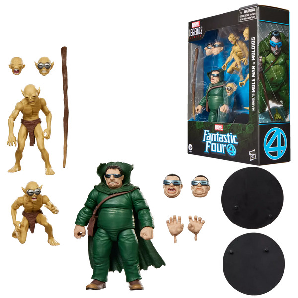 Fantastic Four Marvel Legends Series Mole Man & Moloids 6-Inch Action Figures (Pre-Order)