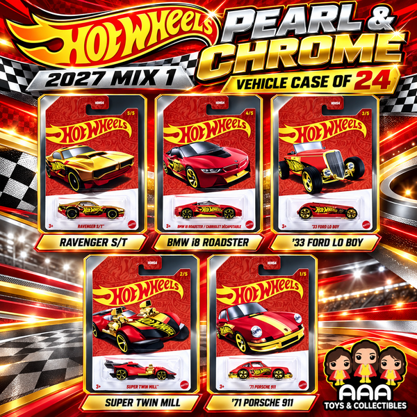 Hot Wheels Pearl and Chrome Vehicle 2027 Mix 1 Case of 24 (Pre-Order)