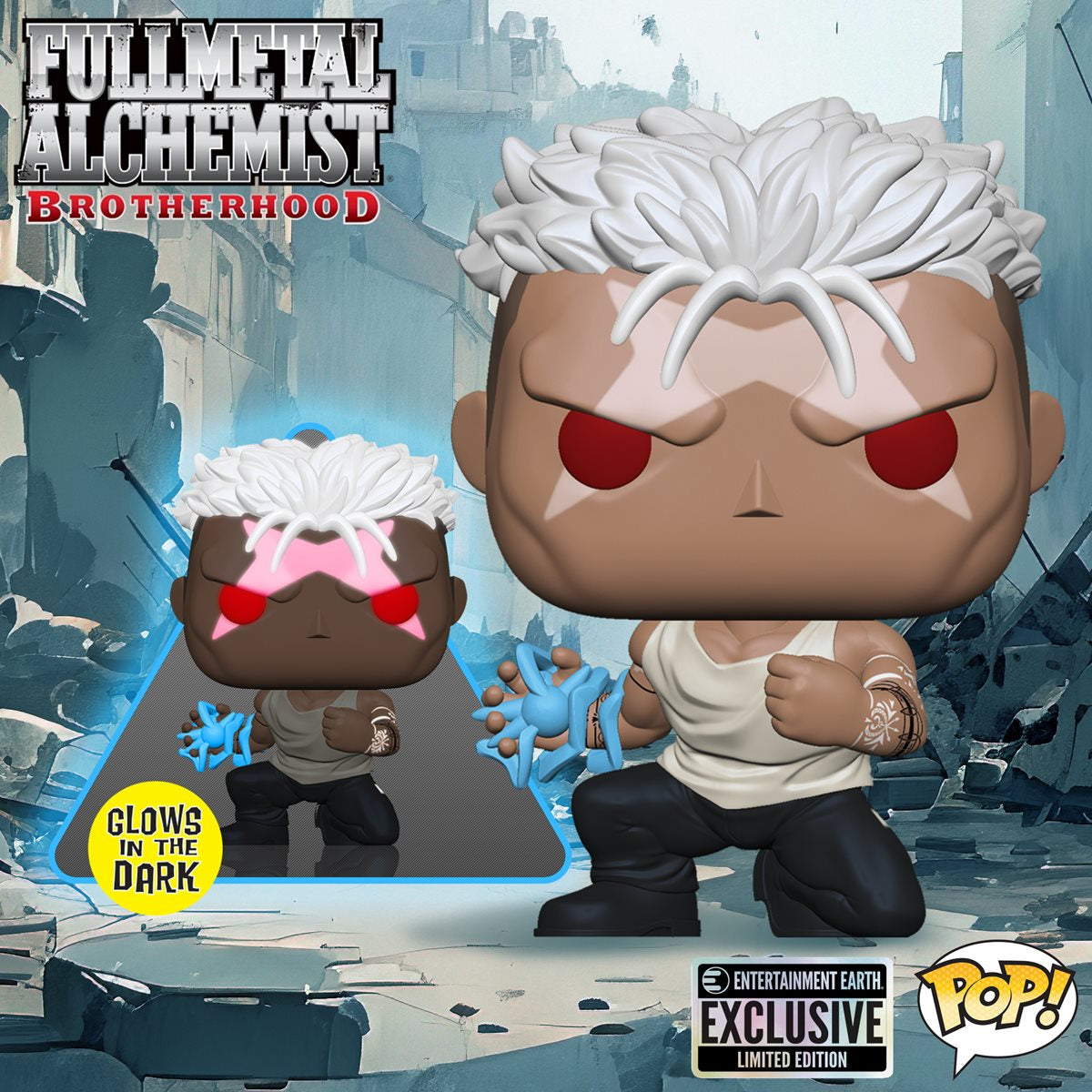 Funko Pop! Animation: Full Metal Alchemist: Brotherhood Scar Glow-in-the-Dark #1486 (Entertainment Earth Exclusive)