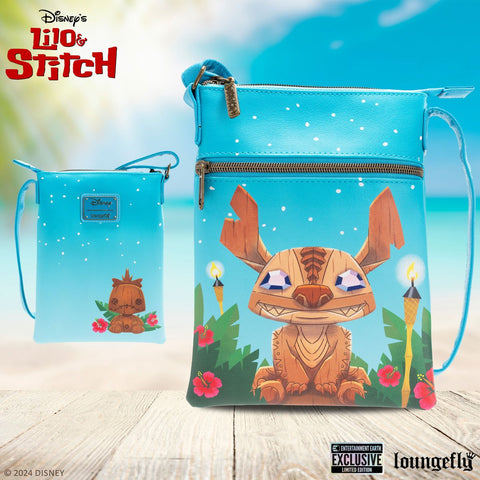 Loungefly - Lilo and Stitch Tiki Stitch Passport Bag - Entertainment Earth Exclusive