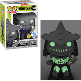 Funko POP! Movies: Teenage Mutant Ninja Turtles II - Secret of the Ooze - Shredder with Weapon (Glow in the Dark) (Funko Shop Exclusive)