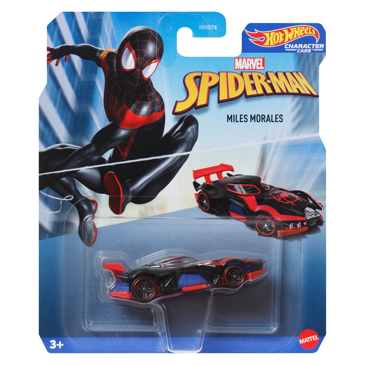 Hot Wheels Character Cars - Marvel - Spider-Man - Miles Morales