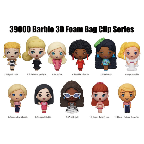 Barbie 3D Foam Bag Clip Series 1 - One Mystery Figure